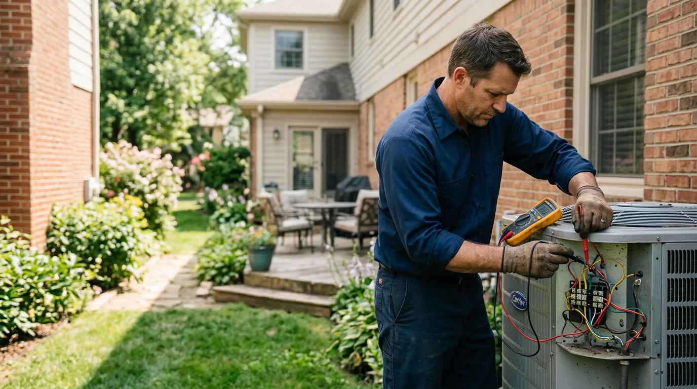 HVAC technician working near Forest Falls, CA